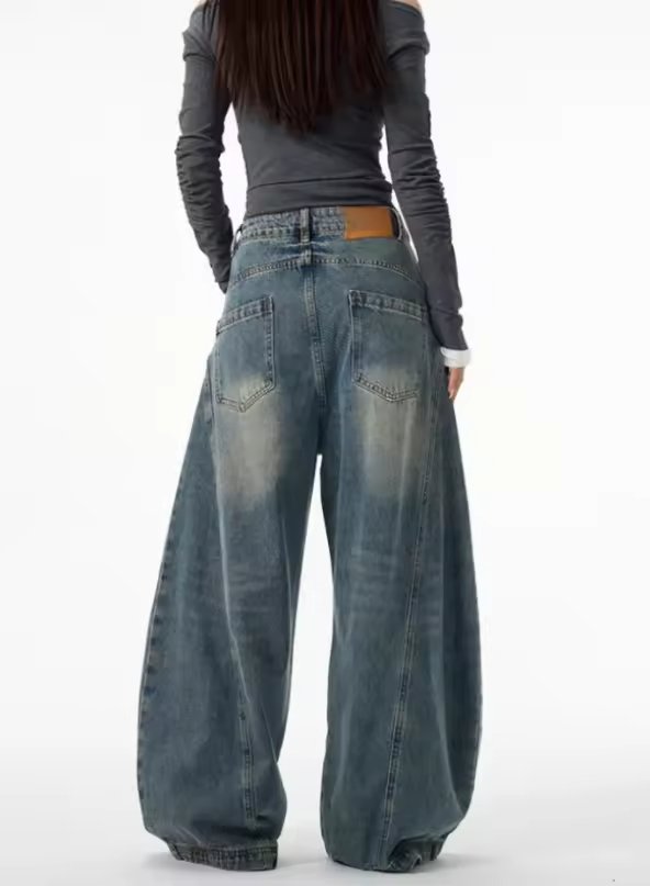 American Retro Curved Blade Pants